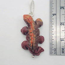 Load image into Gallery viewer, Brecciated Jasper Lizard Sterling Silver Pendant | 1 1/4" Long |