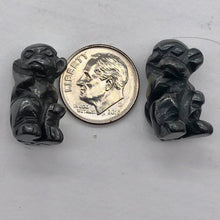 Load image into Gallery viewer, Swingin 2 Carved Hematite Monkey Beads | 20.5x12x11mm | Silver black