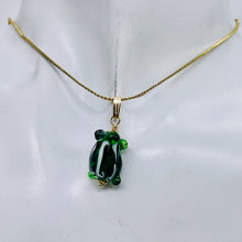Load image into Gallery viewer, Lampwork Frog 14K Gold Filled Frog | 1" Long | Green | 1 Pendant |