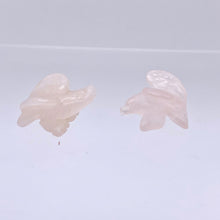 Load image into Gallery viewer, 2 Soaring Carved Rose Quartz Eagle Beads | 22x14x12mm | Pink - PremiumBead Primary Image 1