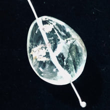 Load image into Gallery viewer, Lodalite Quartz Oval Pendant Bead | 26x20x15 mm | Clear Included | 1 Bead |