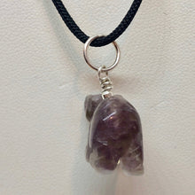 Load image into Gallery viewer, Roar! Carved Natural Amethyst Bear Sterling Silver Pendant 509252AMS - PremiumBead Alternate Image 5