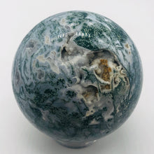 Load image into Gallery viewer, Moss Agate Scry Sphere Round | 3" | Green/White | 1 Sphere |