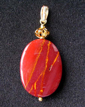 Load image into Gallery viewer, Fabulous Mookaite 30x20mm Oval 14k Gold Filled Pendant, 2 1/8 inches 506765D - PremiumBead Alternate Image 11