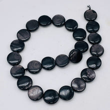 Load image into Gallery viewer, Silver Mirrors Hypersthene 15mm Disc Bead Strand for Jewelry Making 107425