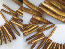 Load image into Gallery viewer, 4 Natural Golden Bronze Coral Briolette Beads 9680 - PremiumBead Alternate Image 3
