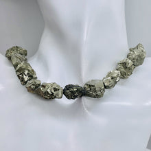 Load image into Gallery viewer, Pyrite Crystals Strand | 20x17x15 to 15x13x10mm | Silver Gold | 27 Beads |