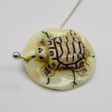 Load image into Gallery viewer, Turtle Round Pendant Bead | 22x6mm | Red White Green | 1 Bead |