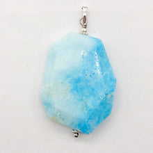 Load image into Gallery viewer, Hemimorphite Sterling Silver Carved Pendant | 2 1/4" Long | Blue | 1 Pendant |