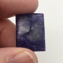 Load image into Gallery viewer, 75cts of Rare Rectangular Pillow Charoite Beads | 2 Beads | 26x20x8mm | 10871D - PremiumBead Alternate Image 8