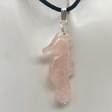Load image into Gallery viewer, Rose Quartz Hand Carved Seahorse w/Silver Findings Pendant - So Cute! 509244RQS - PremiumBead Alternate Image 8