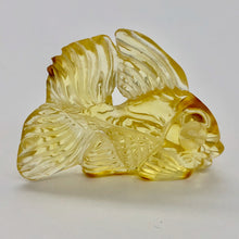 Load image into Gallery viewer, Amber Beautifully Carved Fish | 37x30x8 mm | Yellow | 1 Pendant Figurine |