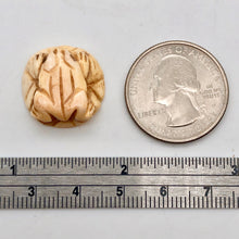 Load image into Gallery viewer, Poised Hand Carved Frog on Lily Pad Bone Bead | 1 Bead | 19x8mm | 7550 - PremiumBead Alternate Image 5