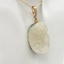 Load image into Gallery viewer, Crystal Fields Ocean Jasper Oval Druzy & 14k Gold Filled Pendant, 1 7/8" 507114B - PremiumBead Alternate Image 3