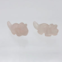 Load image into Gallery viewer, Dinosaur 2 Carved Rose Quartz Triceratops Beads | 22x12x7.5mm | Pink - PremiumBead Alternate Image 3