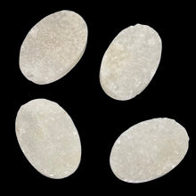 Load image into Gallery viewer, Druzy Quartz Parcel Oval Beads | 31x21x9mm | White Crystal | 4 Beads