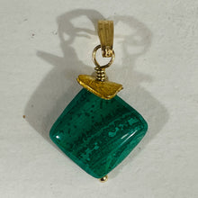 Load image into Gallery viewer, Malachite 8mm 14K Gold Filled Drop/Dangle | 1" Long | Green | 1 Pendant |