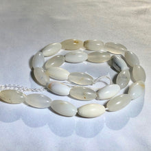 Load image into Gallery viewer, White African Dendritic Opal 16x8mm Rice Bead Strand 104937 - PremiumBead Alternate Image 3