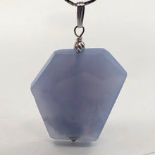 Load image into Gallery viewer, Blue Chalcedony Sterling Silver Faceted Crystal Pendant | 1 3/8" Long| Lavender|