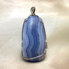 Load image into Gallery viewer, Marvelous! Blue Lace Agate & Silver Pendant! 003068L - PremiumBead Alternate Image 2
