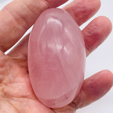 Load image into Gallery viewer, Rose Quartz Oval Meditation Worry Stone | 74x44x32 mm | Pink | 1 Stone |