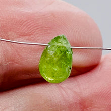 Load image into Gallery viewer, Garnet Grossular Flat Faceted Briolette Pendant Bead | 8x6x4mm(2.4ct) |Green | 1