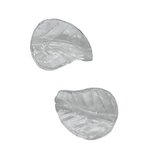 Load image into Gallery viewer, 2 Carved Clear Quartz 19x17x6mm Leaf Beads 10168
