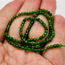 Load image into Gallery viewer, Chrome Diopside Faceted 15 1/2" Strand Round | 3 mm | Green | 135 Beads |