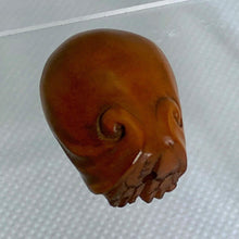 Load image into Gallery viewer, Carved Boxwood Bats Bead Looking At U Ojime/Netsuke Bead - PremiumBead Alternate Image 5