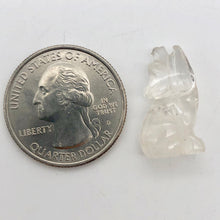 Load image into Gallery viewer, Howling New Moon 2 Carved Clear Quartz Wolf Coyote Beads | 21x11x8mm | Clear - PremiumBead Alternate Image 8