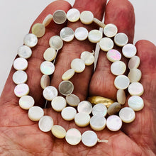Load image into Gallery viewer, Hot Natural Mother of Pearl Shell Bead Strand | 8x2 mm | 51 Pearls |