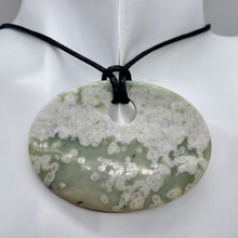 Load image into Gallery viewer, Harmony Stone Oval Centerpiece Bead - Snowy Forests | 63x45x8mm | 1 Bead |