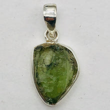Load image into Gallery viewer, Moldavite Sterling Silver Drop | 1" Long | Green | 1 Pendant |