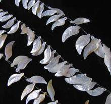 Load image into Gallery viewer, 6 Carved Mother of Pearl Shell Leaf Briolette Beads 10210 - PremiumBead Alternate Image 3