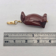 Load image into Gallery viewer, March of The Penguins Jasper Carved Bead & 14Kgf Pendant| 1 3/8" Long| Red | - PremiumBead Alternate Image 5