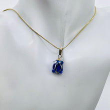 Load image into Gallery viewer, Lampwork Frog 14K Gold Filled Frog | 1" Long | Navy Blue | 1 Pendant |