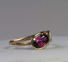 Load image into Gallery viewer, Natural Purple Faceted Oval Garnet in Solid 10Kt Yellow Gold Ring Size 6 9982Ac - PremiumBead Alternate Image 2