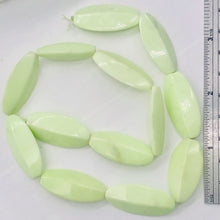 Load image into Gallery viewer, Chrysoprase Parcel Ridged Marquise | 30x15 mm | Lemon Green | 4 Beads |