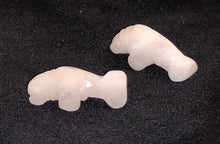 Load image into Gallery viewer, Grace 2 Carved Icy Rose Quartz Manatee Beads | 21x11x9mm | Pink - PremiumBead Alternate Image 5
