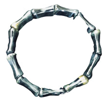 Load image into Gallery viewer, Blue Tigereye Rectangular | 7-8" | Blue/Bronze | 11 Bead Bracelet |