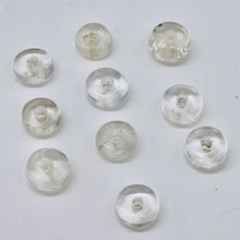 Load image into Gallery viewer, Quartz Crystal Polished Roundel Beads | 11x4mm | Clear | 10 Beads |