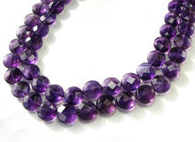 Load image into Gallery viewer, 3 Royal Natural 10mm Amethyst Coin 9431 - PremiumBead Alternate Image 3