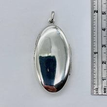 Load image into Gallery viewer, Sterling Silver Double Picture Oval Locket | 1 3/4" Long | Silver | 1 Locket |