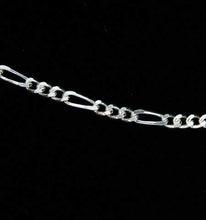 Load image into Gallery viewer, Italian! 24" Silver Figaro Chain Necklace 10032E - PremiumBead Alternate Image 2