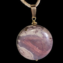 Load image into Gallery viewer, Porcelain Jasper Disc Vermeil Pendant! Jupiter Spot!! 510602E
