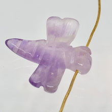 Load image into Gallery viewer, 2 Hand Carved Amethyst Dragonfly Animal Beads | 21x20.5x6.5mm | Light Purple - PremiumBead Alternate Image 2