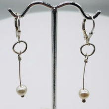 Load image into Gallery viewer, AAA Natural White 6.5-6mm Pearl & Silver Earrings 304499
