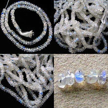 Load image into Gallery viewer, Wow Rainbow Moonstone Faceted Roundel Bead Strand107488 - PremiumBead Alternate Image 4