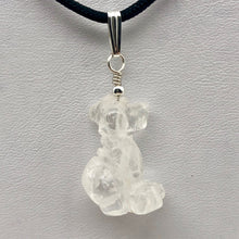 Load image into Gallery viewer, Semi Precious Stone Jewelry Faithful Dog Pendant Necklace of Quartz/Silver - PremiumBead Alternate Image 2