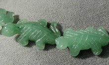 Load image into Gallery viewer, Charming 2 Carved Green Aventurine Lizard Beads | 27x15x7mm | Green - PremiumBead Primary Image 1